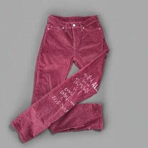 Patagonia Women 25x32 Corduroy Pants Burgundy Organic‎ Cotton Gorpcore